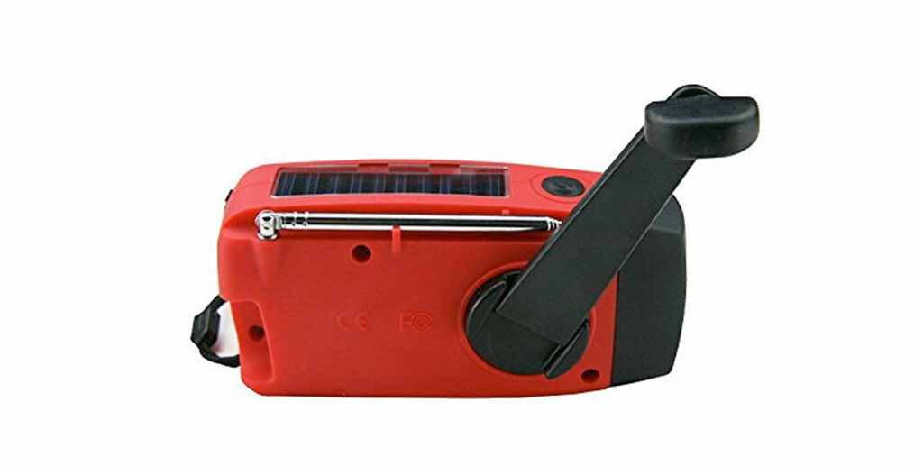 hand crank radio and flashlight